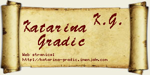 Katarina Gradić vizit kartica